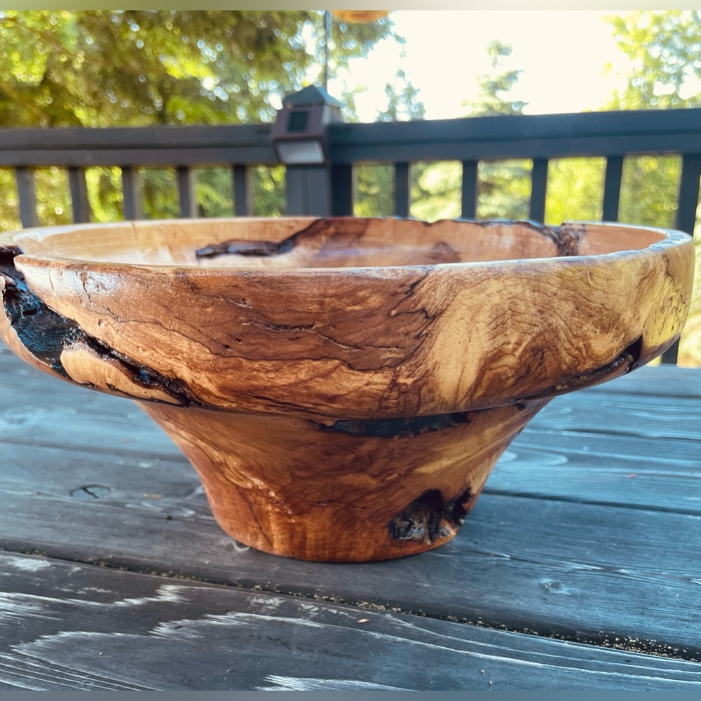Spalted Maple burl bowl hand crafted